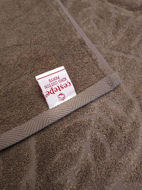 Полотенце махровое лицевое 50*90 см Cestepe King Cotton Penye Коричневое - изображение 3