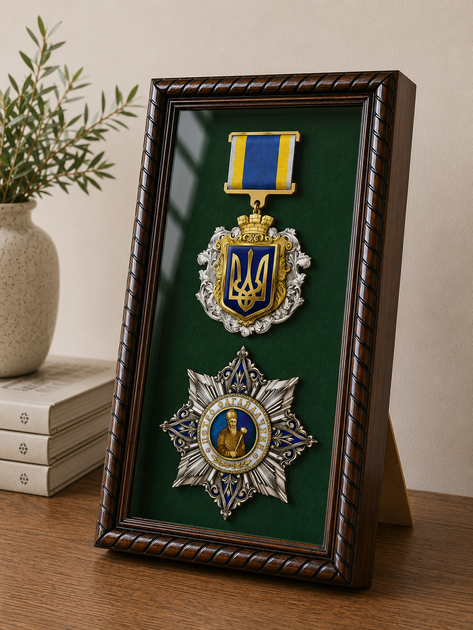 Рамка для военных Медалей и Наград (150х200х34 мм.) Багет пластиковый с текстурой дерева AM-2034-B84 (с защитным Стеклом, Зелёной бархатной /велюровой обивкой, задником ДВП с креплениями на стену, и ножкой) BagetiKo - Фото 7 Рамка для военных Медалей и Наград (150х200х34 мм.) Багет пластиковый с текстурой дерева AM-2034-B84 (с защитным Стеклом, Зелёной бархатной /велюровой обивкой, задником ДВП с креплениями на стену, и ножкой) BagetiKo - изображение 7