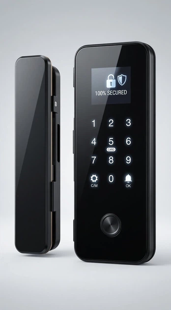 Интеллектуальный накладной замок на стеклянные двери Intelligent Glass Door Lock - отпечаток пальца, код, RFID-карта, ключ (черный) - Фото 1 Интеллектуальный накладной замок на стеклянные двери Intelligent Glass Door Lock - отпечаток пальца, код, RFID-карта, ключ (черный) - изображение 1