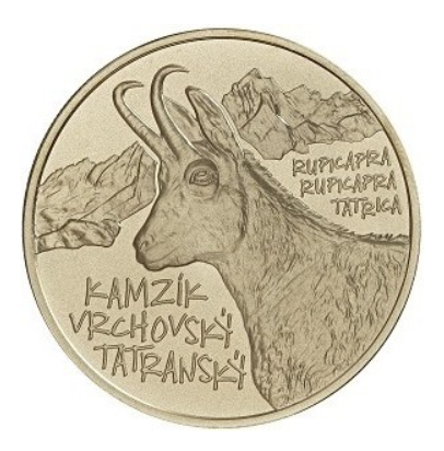 Монета 5 євро Фауна і флора Словаччини - Козиця татранська UNC. Словаччина 2022 - изображение 2