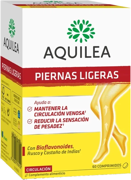 Suplement diety lekkie nogi Aquilea Piernas Ligeras 60 tabletek (8429603000392) - Zdjęcie 1 Suplement diety lekkie nogi Aquilea Piernas Ligeras 60 tabletek (8429603000392) - obraz 1