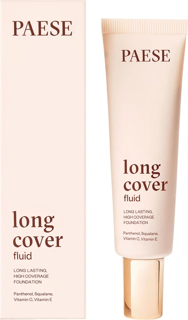 Podkład do twarzy Paese Long Cover 01 Light Beige 30 ml (5902627630965) - Zdjęcie 1 Podkład do twarzy Paese Long Cover 01 Light Beige 30 ml (5902627630965) - obraz 1