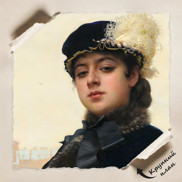 Постер Неизвестная, Незнакомка, Иван Крамской, A3 30×40 см (id6702) - изображение 4