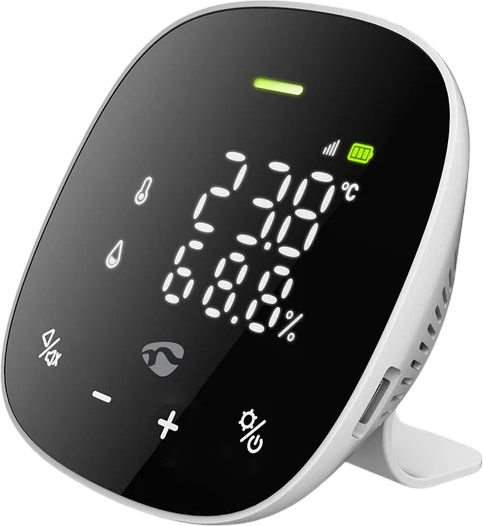 Датчик якості повітря Nedis Wi-Fi (WIFISA20CBK) - Фото 1 Датчик якості повітря Nedis Wi-Fi (WIFISA20CBK) - зображення 1