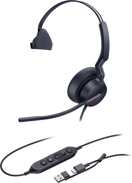Гарнітура Yealink UH46 Mono Teams USB-C/A (6938818322585) - Фото 1 Гарнітура Yealink UH46 Mono Teams USB-C/A (6938818322585) - зображення 1