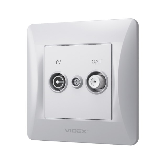 Розетка TV+SAT концевая серебряный шелк VIDEX BINERA VF-BNSK2TVSATE-SS - изображение 3