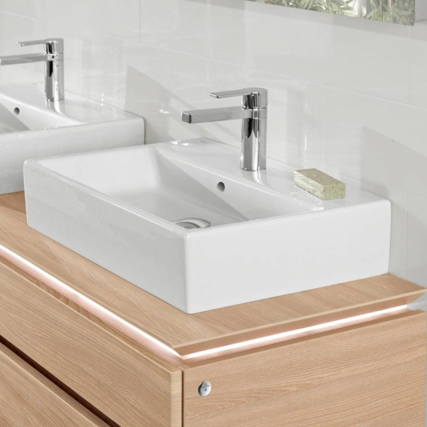 Меблевий умивальник VILLEROY & BOCH MEMENTO, білий/глянсовий, накладний - зображення 4