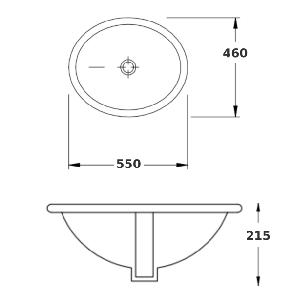 Умивальник VILLEROY & BOCH Twist 5A101901, білий/глянсовий, врізний під столешню, 55 см - изображение 2