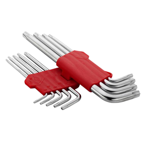 Набор ключей torx "звёздочка" INTERTOOL 9шт, длинные, Т10-Т50, CrV (41700) - изображение 3