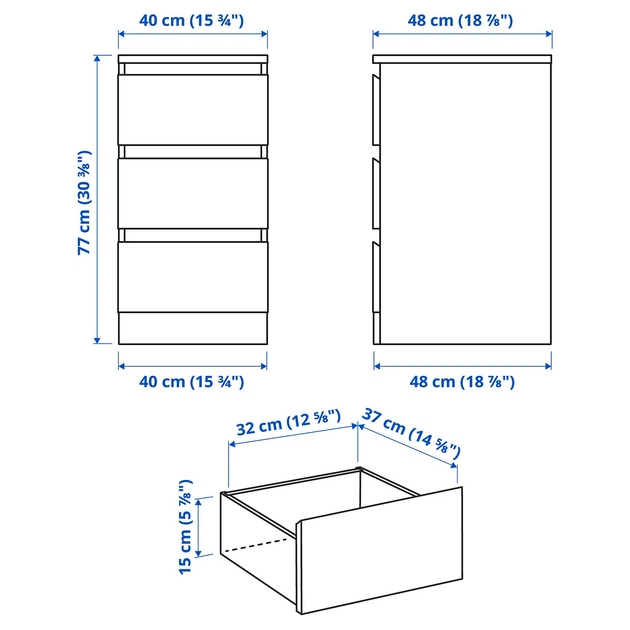 Комод MALM IKEA 904.240.52 - Фото 3 Комод MALM IKEA 904.240.52 - изображение 3