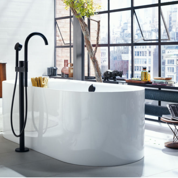 Змішувач для ванни AXOR ONE 48440340, чорний матовий хром, окремостоячий - изображение 3