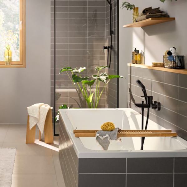 Змішувач для душу HANSGROHE REBRIS E, чорний/матовий, настінний - изображение 3