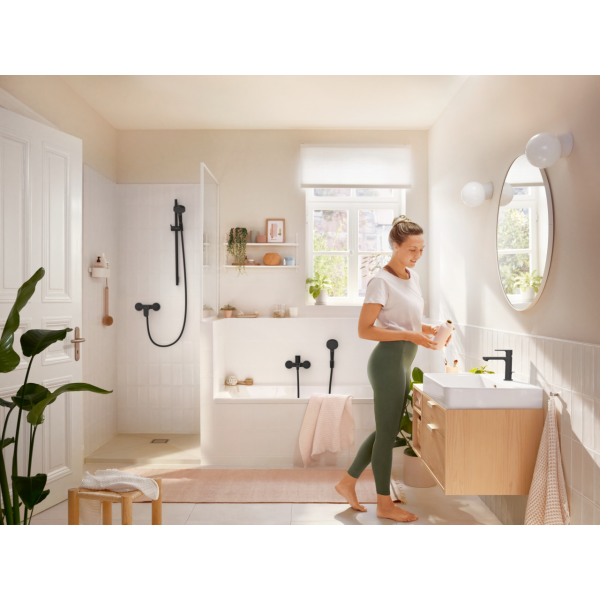 Змішувач для душу HANSGROHE REBRIS S, чорний/матовий, настінний - Фото 5 Змішувач для душу HANSGROHE REBRIS S, чорний/матовий, настінний - изображение 5