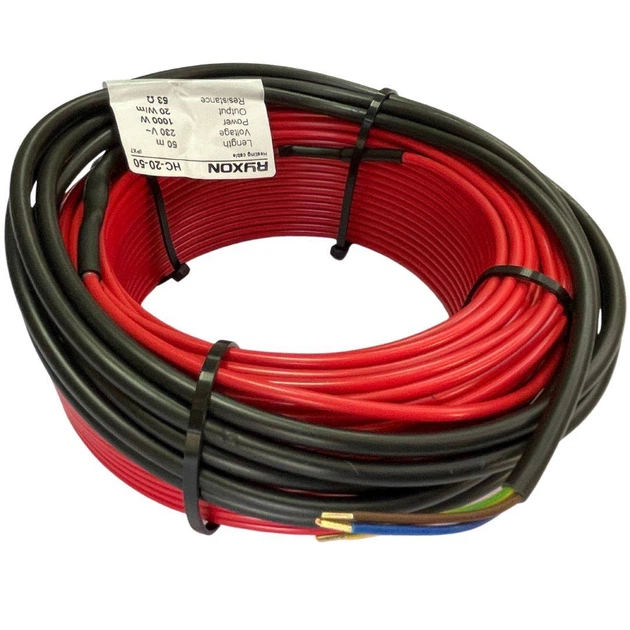 Двухжильный нагревательный кабель Ryxon HC20, 20 W/m (ø 3.5 мм) від 7,0 м2 до 8,8 м2 (1400 Вт) - Фото 4 Двухжильный нагревательный кабель Ryxon HC20, 20 W/m (ø 3.5 мм) від 7,0 м2 до 8,8 м2 (1400 Вт) - изображение 4