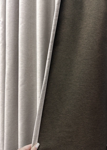 Комплект коротких штор VR-Textil Блэкаут двусторонний Eclipsе № 1818ш Пепельный 130х170 см 2 шт (35-0438) - изображение 6