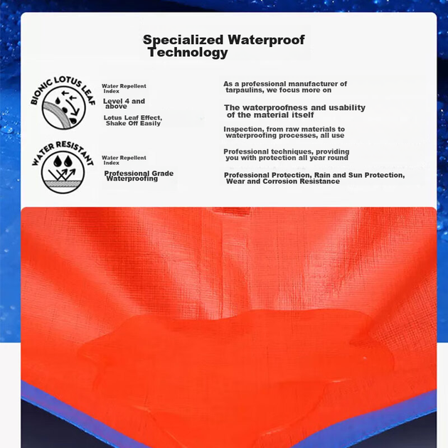 Тент брезентовый Luokeda водонепроницаемый утолщенный, теплоизоляция, 5х6 м - изображение 6