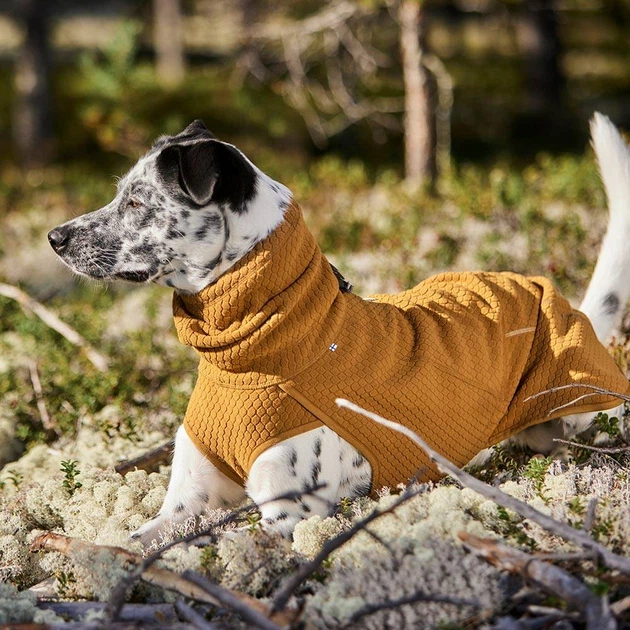 Утеплена куртка для собак Hurtta Warming Midlayer ECO 45 Гірчичний - Фото 9 Утеплена куртка для собак Hurtta Warming Midlayer ECO 45 Гірчичний - изображение 9