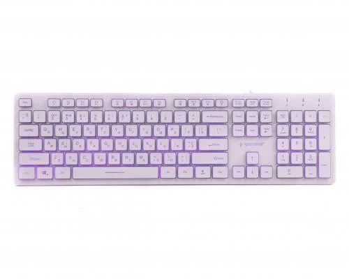 Клавіатура Gembird KB-UML3-01-W-UA, 3-х кольорове підсвічування клавіш, USB, White (KB-UML3-01-W-UA) - изображение 2