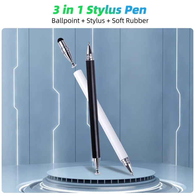 Универсальный Емкостный Стилус - Ручка 3 в 1 Белый Touch Pen для телефона планшета сенсорного экрана - изображение 5