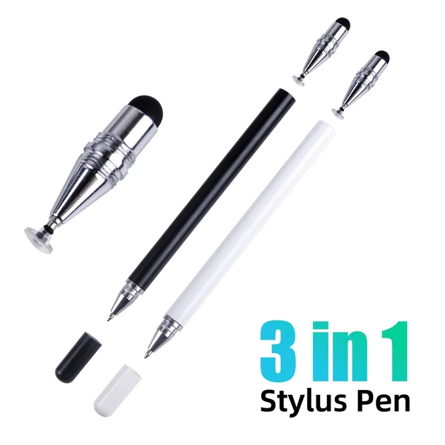 Универсальный Емкостный Стилус - Ручка 3 в 1 Белый Touch Pen для телефона планшета сенсорного экрана - изображение 6