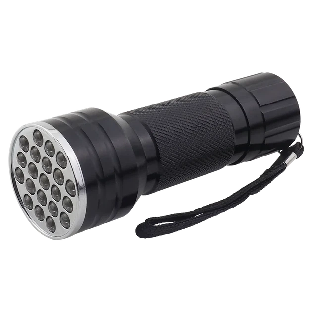 Фонарь ультрафиолетовый 21 LED UV / УФ фонарик / 395-400 нм / фонарь UV LED / плюс батарейки - Фото 3 Фонарь ультрафиолетовый 21 LED UV / УФ фонарик / 395-400 нм / фонарь UV LED / плюс батарейки - изображение 3