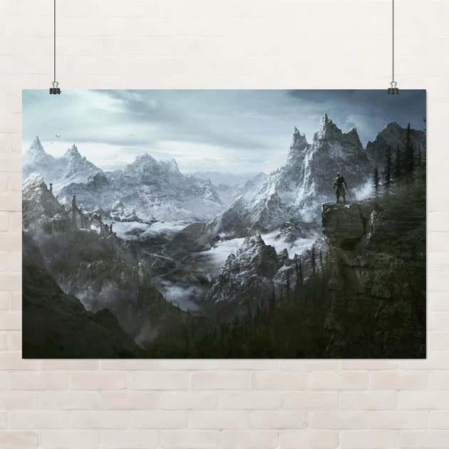 Постер Скайрим, горная панорама, Skyrim, The Elder Scrolls V, TES, плакат для геймера, A3 28×42 см (id0945) - Фото 1 Постер Скайрим, горная панорама, Skyrim, The Elder Scrolls V, TES, плакат для геймера, A3 28×42 см (id0945) - изображение 1