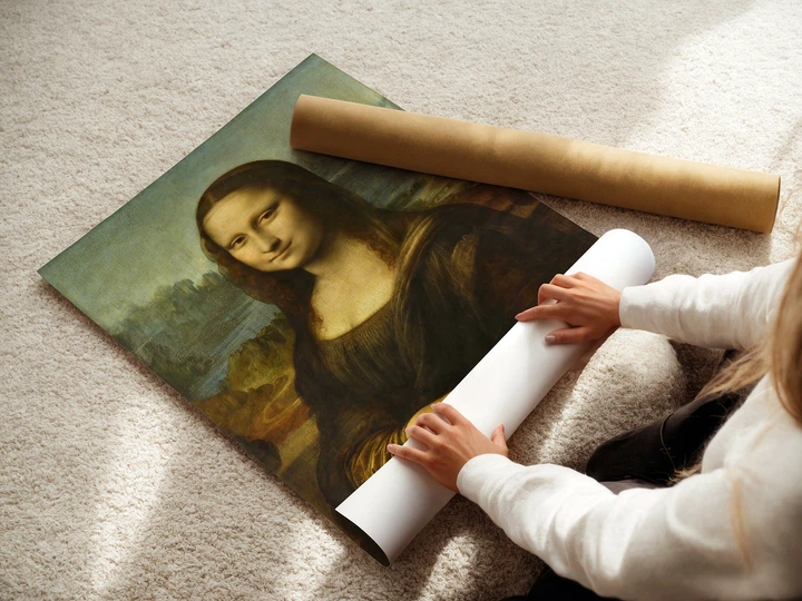 Постер Мона Лиза, Джоконда, Леонардо да Винчи, Leonardo da Vinci, Mona Lisa, христианская живопись, A3 42×28 см (id6666) - изображение 3
