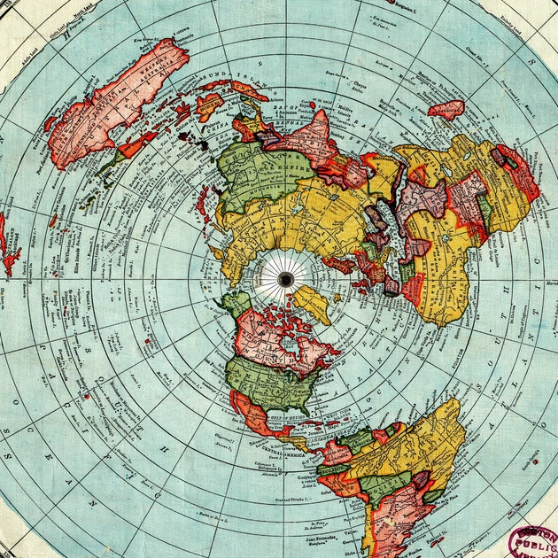 Інтер'єрна картина Карта Глісона, пласка Земля, Alexander Gleason, Flat Earth Map (1892), 106×75 см (id6151) - зображення 6