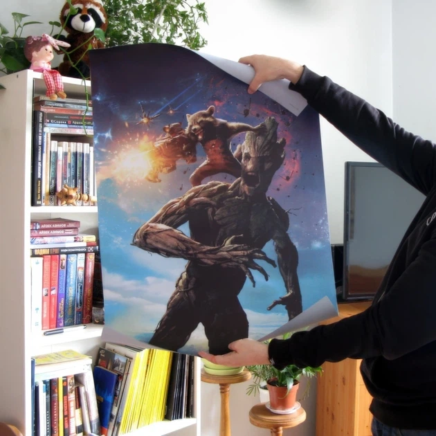 Постер Вартові Галактики, Грут та Єнот Ракета, Guardians of the Galaxy, Groot, супергерої, A2 60×42 см (id0001) - зображення 4
