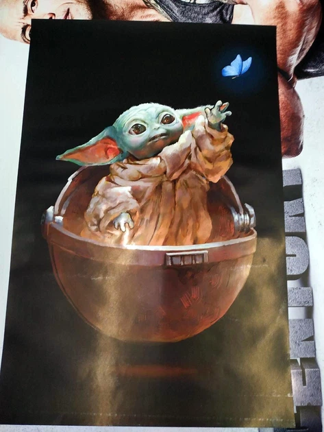 Постер Малюк Йода та і метелик, Грогу, Мандалорець, Baby Yoda, Mandalorian, Star Wars, A3 42×30 см (id3963) - зображення 4
