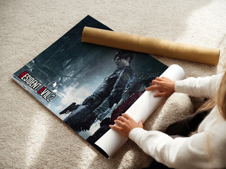 Постер Оселя зла 2, Resident Evil 2, Леон Кеннеді, Клер Редфілд, плакат для геймера, A1 60×90 см (id6205) - зображення 3