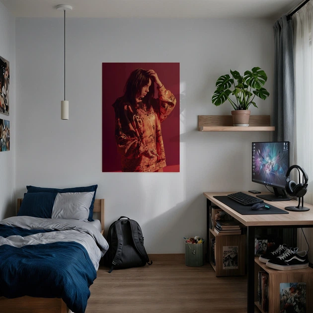 Інтер'єрна картина Біллі Айліш у халаті, Billie Eilish, 85×60 см (id3868) - зображення 3