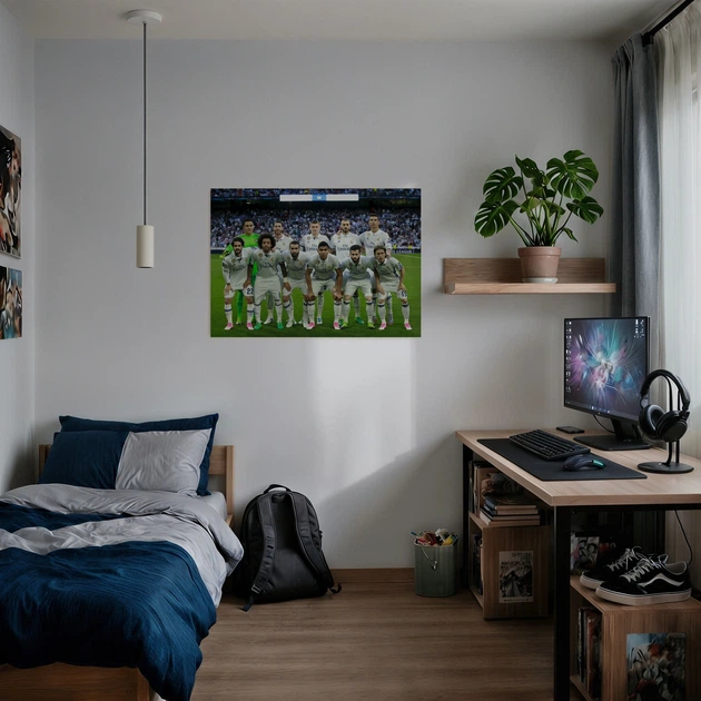 Постер Футбольная команда клуба Реал Мадрид, Real Madrid, A3 30×42 см (id1930) - изображение 2