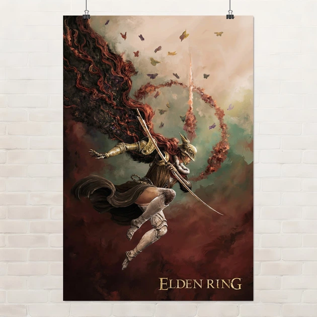 Постер Кольцо Элдена, Маления, Elden Ring, Malenia, плакат для геймера, A3 42×28 см (id6555) - Фото 1 Постер Кольцо Элдена, Маления, Elden Ring, Malenia, плакат для геймера, A3 42×28 см (id6555) - изображение 1