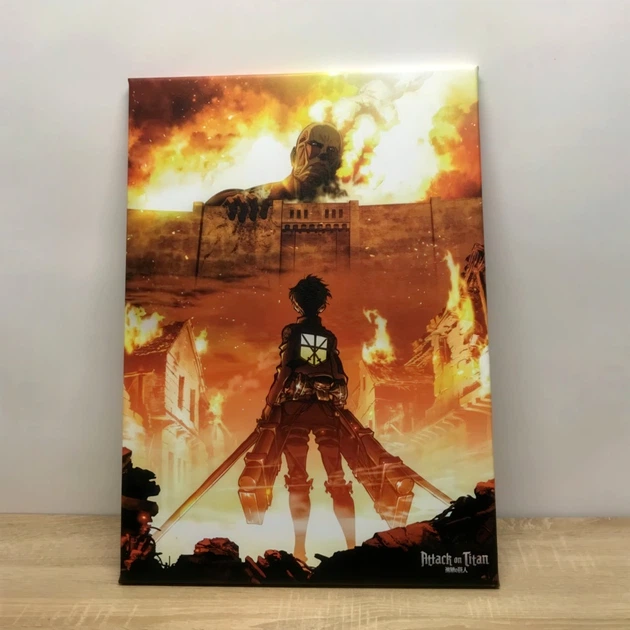 Интерьерная картина Атака на титанов, Колоссальный Титан, Attack on Titans, аниме постер, 60×43 см (id0475) - изображение 3
