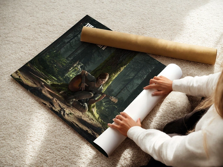 Постер Останні з нас 2, Еллі грає на гітарі, Last Of Us 2, декор кімнати геймера, A1 60×90 см (id4226) - зображення 3