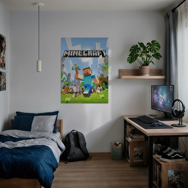 Постер Майнкрафт, Minecraft, декор комнаты подростка, A2 60×43 см (id4390) - изображение 2