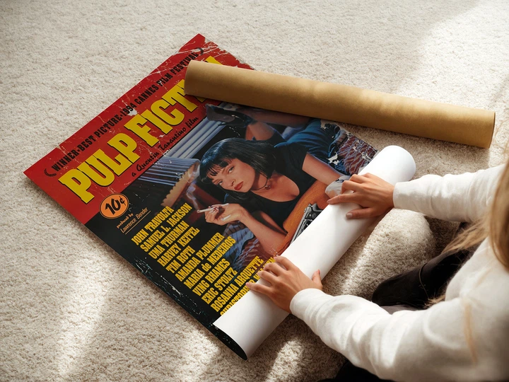 Постер Криминальное чтиво, Pulp Fiction (1994), культовое кино, Тарантино, A3 42×28 см (id2704) - изображение 3