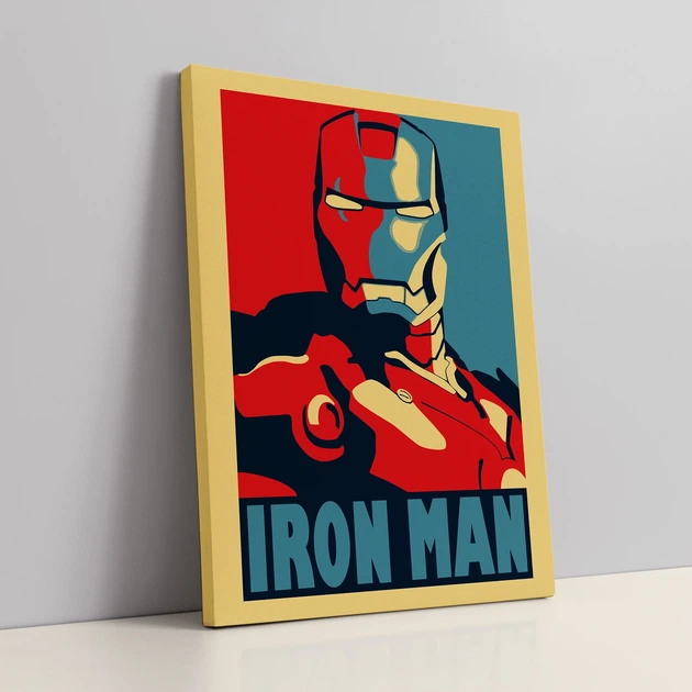Интерьерная картина Железный Человек, Iron Man, супергеройский постер, Мстители, 60×43 см (id0048) - изображение 2