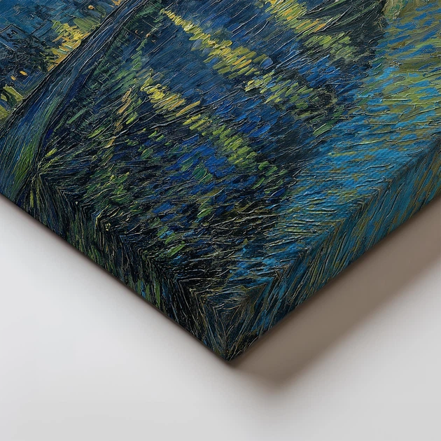Інтер'єрна картина Зоряна ніч над Роною, Вінсент ван Гог, Vincent van Gogh, Starry Night, 45×60 см (id6660) - зображення 4