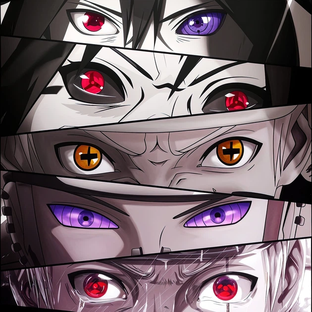 Интерьерная картина Наруто, глаза ниндзя, Риннеган, аниме, Naruto, аниме постер, 42×30 см (id5246) - изображение 3