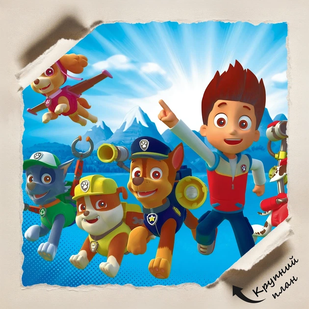 Постер Щенячий патруль, Paw Patrol, декор в детскую комнату, мультфильм, A3 24×42 см (id3820) - изображение 4