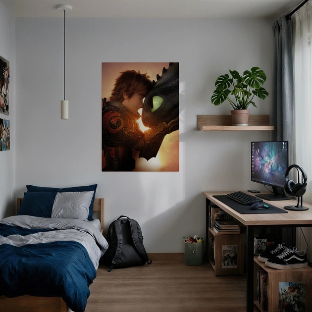 Постер Как приручить дракона 3, Икинг и Беззубик, How to Train Your Dragon 3 (2019), A1 85×60 см (id3262) - изображение 2