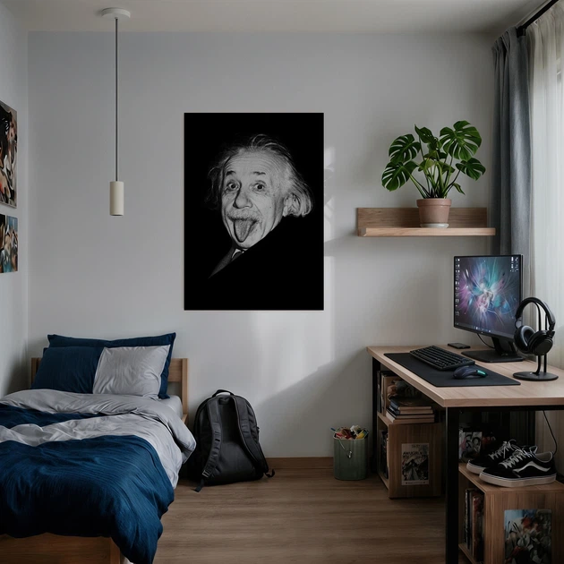 Постер Альберт Эйнштейн с высунутым языком, Albert Einstein, A3 42×30 см (id1301) - изображение 2