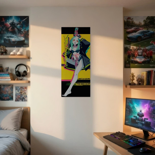 Постер Cyberpunk: Edgerunners, Rebecca, аниме, сериал, A2 60×25 см (id7278) - изображение 2