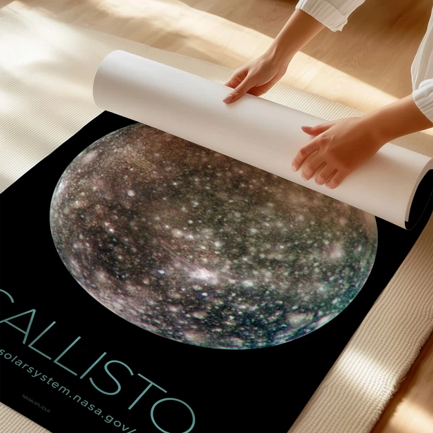 Постер Каллисто, спутник Юпитера, Callisto, NASA, НАСА, космос, астрономия, A3 42×27 см (id7087) - Фото 3 Постер Каллисто, спутник Юпитера, Callisto, NASA, НАСА, космос, астрономия, A3 42×27 см (id7087) - изображение 3