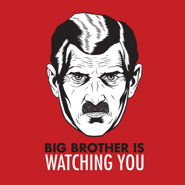 Интерьерная картина Большой Брат, Джордж Оруэлл, 1984, Big Brother is watching you, мотивационный плакат, 60×43 см (id6200) - изображение 3