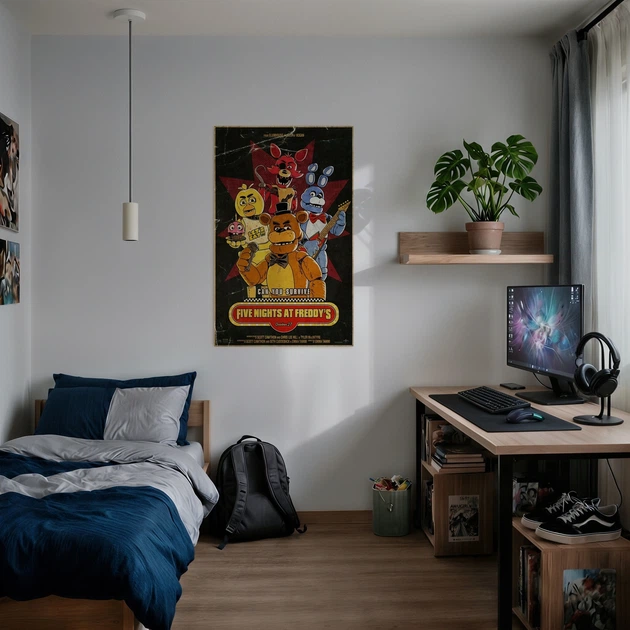Постер Пять ночей с Фредди, Five Nights at Freddy's, FNAF, ужасы, A2 60×38 см (id7172) - изображение 2