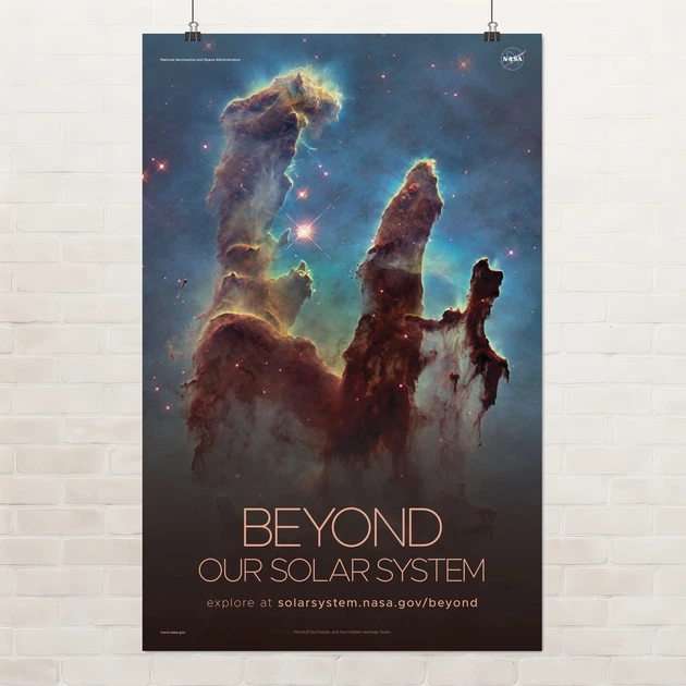 Постер Столпы Творения, Pillars of Creation, Eagle Nebula, NASA, НАСА, космос, астрономия, A3 42×27 см (id7083) - Фото 1 Постер Столпы Творения, Pillars of Creation, Eagle Nebula, NASA, НАСА, космос, астрономия, A3 42×27 см (id7083) - изображение 1