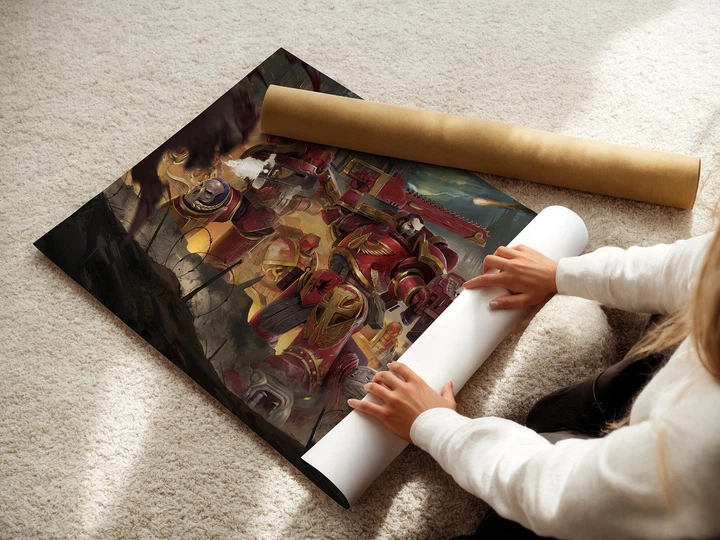 Постер Вархаммер 40000, Кровавые Ангелы, тираниды, Warhammer 40000, W40K, Blood Angels, A1 60×144 см (id7237) - изображение 3